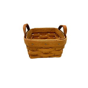 1992 Longaberger Sweet Basil Booking/Promo Basket 5"L x 5"W x 2.5"H
